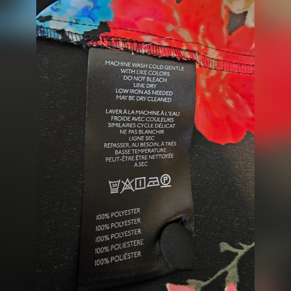 By Anthropologie Silky Halter Tank Top Blouse, Black Floral Pattern, Size Small - Picture 9 of 11